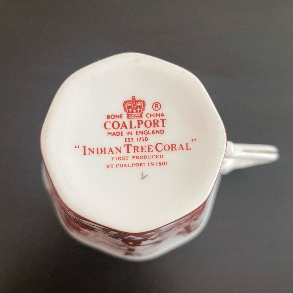 6 X Coalport Indian Tree Coral Bine China Flat Demitasse Cups - Picture 12 of 14